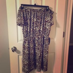Leopard off the shoulder dress